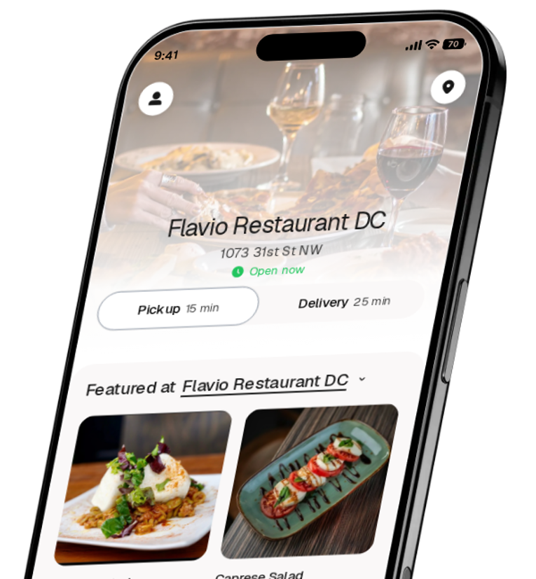 Flavio Restaurant DC app preview